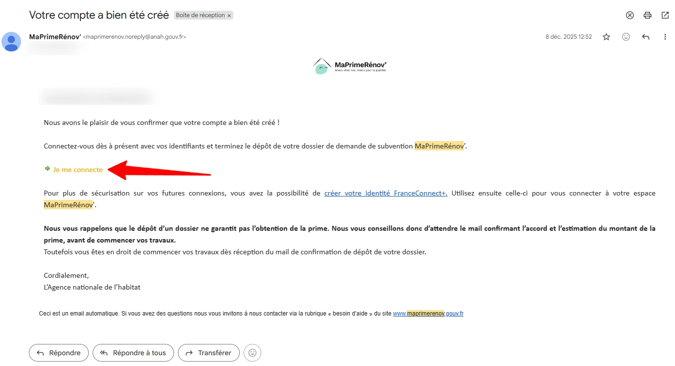 confirmation compte creer mpr 